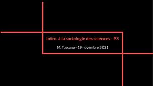 TC7 Introduction à la sociologie des sciences - P3