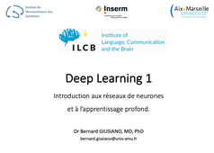Deep Learning: Cours 1